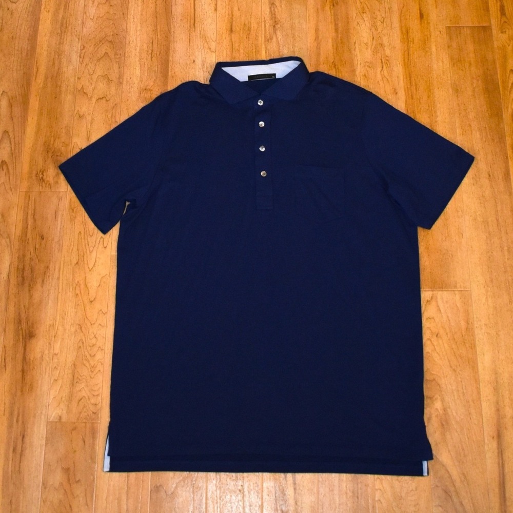 Greyson Polo Shirt Mens XL Navy Blue Excellent Short Sleeve Golf Performance